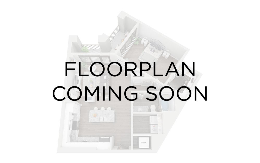 Lease Space Available - Studio floorplan layout with 1 bathroom